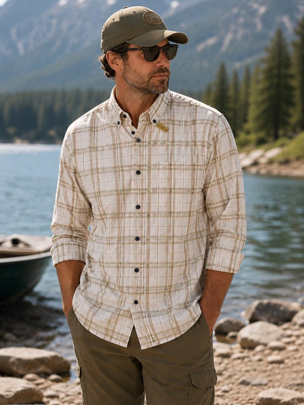 NWT Cabela’s Outfitter Series Plaid Button Down Shirt Men’s 2XL Wrinkle Free